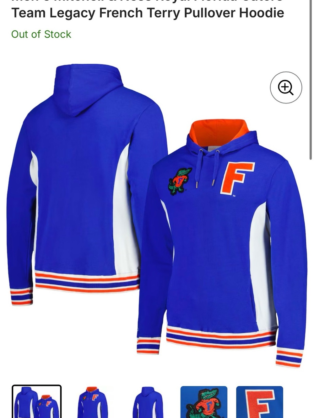 Men's Mitchell & Ness Royal Florida Gators Team Legacy Hoodie